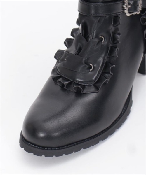 axes femme（アクシーズファム）の「レースアップロングブーツ（ブーツ・レディース・ブラック/ダークブラウン・MEDIUM/LARGE）」の5枚目の写真