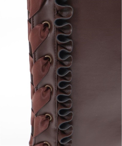 axes femme（アクシーズファム）の「レースアップロングブーツ（ブーツ・レディース・ブラック/ダークブラウン・MEDIUM/LARGE）」の19枚目の写真