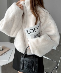 【新色追加】ショート丈ファーブルゾンコート