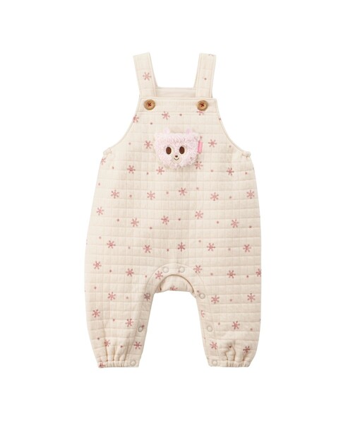 HOT BISCUITS（ホットビスケッツ）の「キルト素材 オーバーオール＆Tシャツギフトセット【BOX付き】（ベビーギフト・キッズ・グレー/アイボリー・70cm/80ｃｍ）」の7枚目の写真