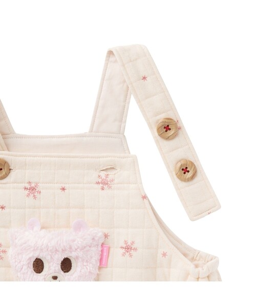 HOT BISCUITS（ホットビスケッツ）の「キルト素材 オーバーオール＆Tシャツギフトセット【BOX付き】（ベビーギフト・キッズ・グレー/アイボリー・70cm/80ｃｍ）」の9枚目の写真
