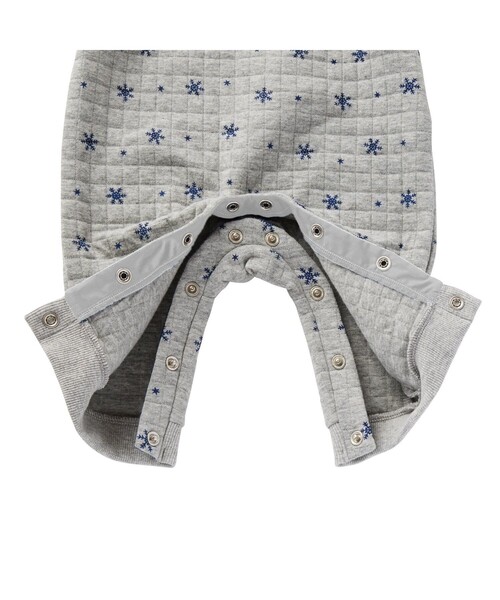 HOT BISCUITS（ホットビスケッツ）の「キルト素材 オーバーオール＆Tシャツギフトセット【BOX付き】（ベビーギフト・キッズ・グレー/アイボリー・70cm/80ｃｍ）」の16枚目の写真