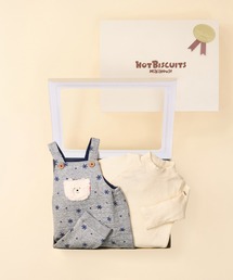 HOT BISCUITS | キルト素材 オーバーオール＆Tシャツギフトセット【BOX付き】(ベビーギフト)
