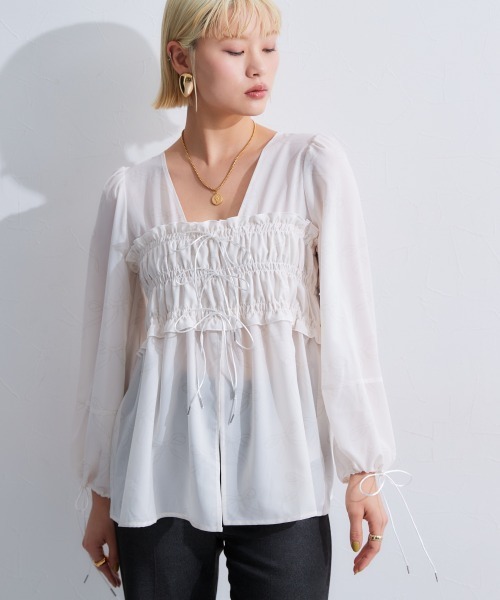 リボンデザインブラウス（シャツ/ブラウス）｜TTOL（トール）