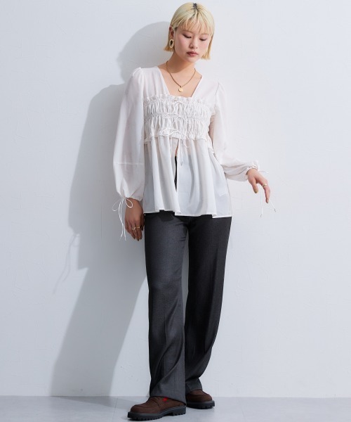 リボンデザインブラウス（シャツ/ブラウス）｜TTOL（トール）
