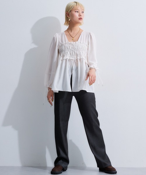 リボンデザインブラウス（シャツ/ブラウス）｜TTOL（トール）