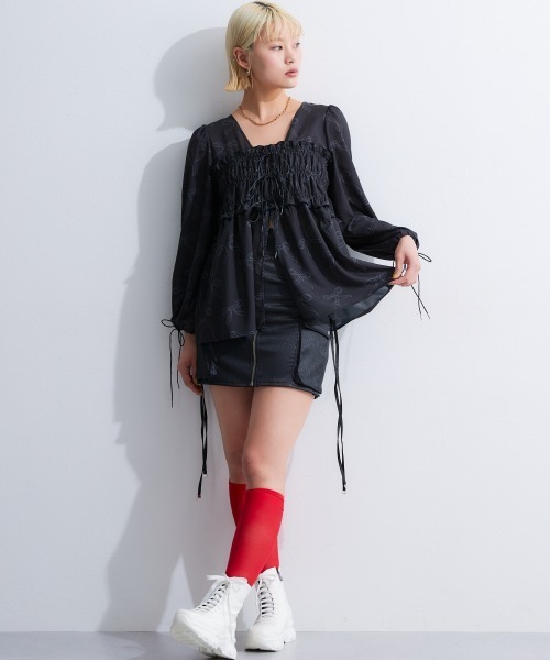 リボンデザインブラウス（シャツ/ブラウス）｜TTOL（トール）