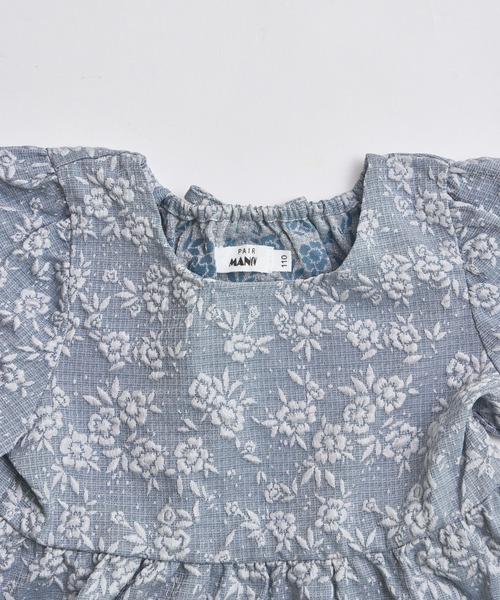 pairmanon(ペアマノン)の「バックリボン ジャガード花柄ブラウス(シャツ/ブラウス・キッズ・ブラック/アイボリー/ベージュ/ダークブルー/ピンク系その他/ブラック系その他・120/110/140/150/130/100/90)」の9枚目の写真