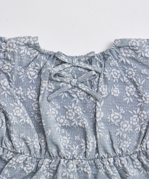 pairmanon(ペアマノン)の「バックリボン ジャガード花柄ブラウス(シャツ/ブラウス・キッズ・ブラック/アイボリー/ベージュ/ダークブルー/ピンク系その他/ブラック系その他・120/110/140/150/130/100/90)」の11枚目の写真