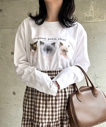 CATプリントロングTシャツ