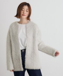 S-LL】中綿フードブルゾン+ニットワンピース2点セット（ブルゾン 