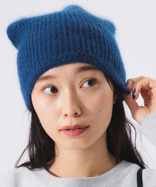 BEAMS BOY(ビームスボーイ)の「【別注】cableami / モヘヤ ワッチキャップ(ニットキャップ/ビーニー・レディース・ホワイト/ベージュ/ブルー・ONE SIZE)」の3枚目の写真