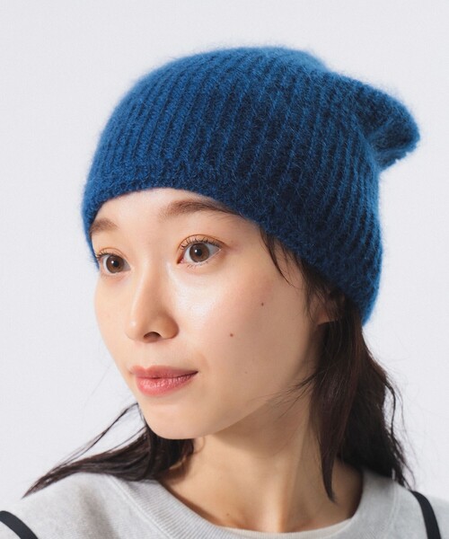 BEAMS BOY(ビームスボーイ)の「【別注】cableami / モヘヤ ワッチキャップ(ニットキャップ/ビーニー・レディース・ホワイト/ベージュ/ブルー・ONE SIZE)」の5枚目の写真