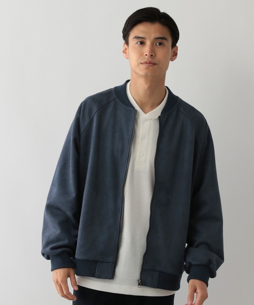 GLOBAL WORK Smile Seed Store（グローバルワーク スマイルシードストア）の「スウェードライクブルゾン/140750（ブルゾン・メンズ・モカ/ネイビー・X-LARGE/LARGE/MEDIUM/SMALL）」の2枚目の写真