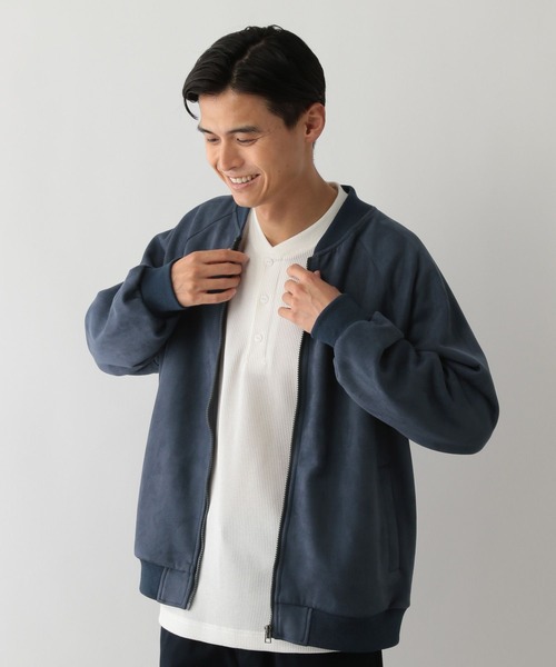 GLOBAL WORK Smile Seed Store（グローバルワーク スマイルシードストア）の「スウェードライクブルゾン/140750（ブルゾン・メンズ・モカ/ネイビー・X-LARGE/LARGE/MEDIUM/SMALL）」の16枚目の写真
