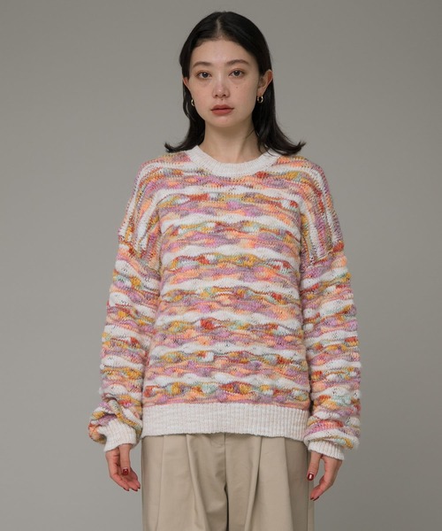 セール】カラーミックスニットプルオーバー（ニット/セーター