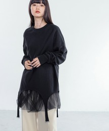 yuw | ガータースウェットチュニック　253119(スウェット)