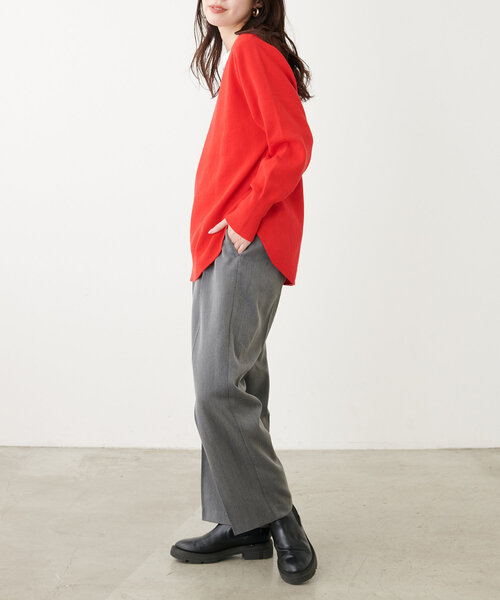 natural couture（ナチュラルクチュール）の「【ako】骨スト美シルタックパンツ（その他パンツ・レディース・モカ/グレー/ブラック・SMALL/MEDIUM/LARGE）」の22枚目の写真