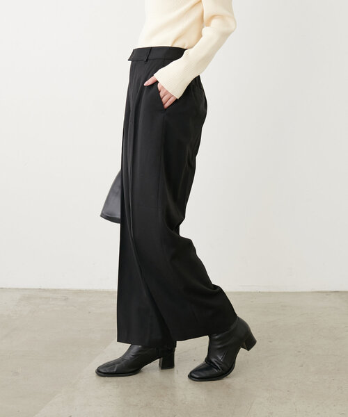 natural couture（ナチュラルクチュール）の「【ako】骨スト美シルタックパンツ（その他パンツ・レディース・モカ/グレー/ブラック・SMALL/MEDIUM/LARGE）」の5枚目の写真