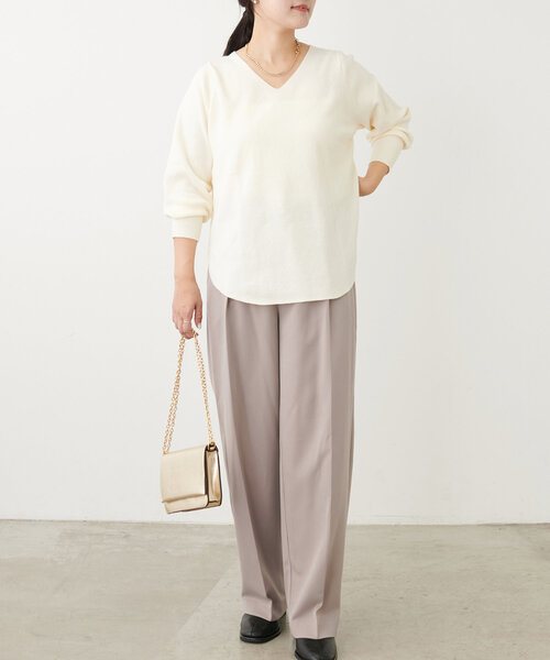 ファッションの セール】【ako】骨スト美シルタックパンツ（その他パンツ パンツ