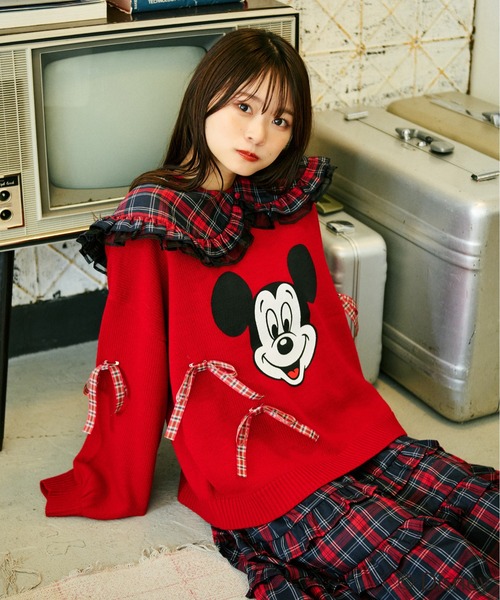 kutir（クティール）の「【クティールとレトロ】チュールドッキングチェックつけ襟（付け襟・レディース・ベージュ系その他/グリーン/レッド系その他・FREE）」の6枚目の写真