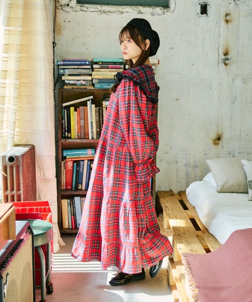 kutir（クティール）の「【クティールとレトロ】チュールドッキングチェックつけ襟（付け襟・レディース・ベージュ系その他/グリーン/レッド系その他・FREE）」の22枚目の写真