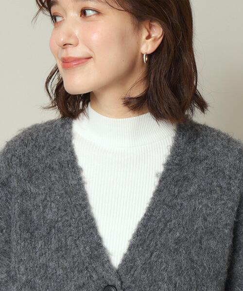 ITS'DEMO（イッツデモ）の「◆【マシンウォッシャブル】起毛Vネックカーディガン（カーディガン/ボレロ・レディース・アイボリー/チャコールグレー/マスタード・00）」の19枚目の写真