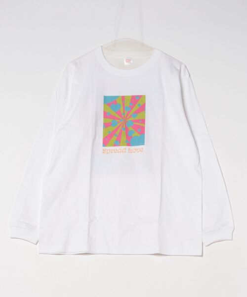 ARCHIVER(アーカイバ)の「【Spread Love】オリジナルプリント L/S T(Tシャツ/カットソー・レディース・ホワイト/ブラック・MEDIUM)」の1枚目の写真