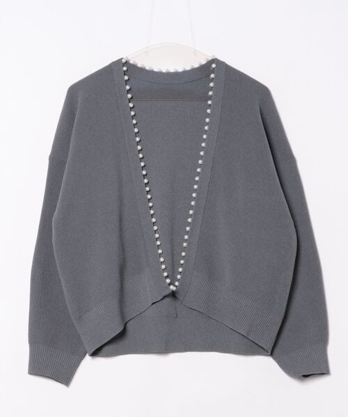 洗える パール調パーツ使いカーディガン【CoC by CARA O CRUZ】【セットアップ】（カーディガン/ボレロ）｜CARA O CRUZ（キャラ・オ・クルス）