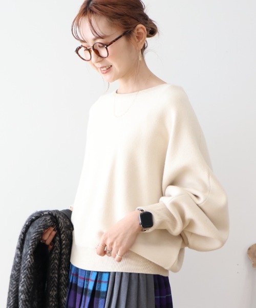 AMERICAN HOLIC(アメリカンホリック)の「バイパチドルマンニットプルオーバー(ニット/セーター・レディース・ミント/ブラック/アイボリー/杢グレー・L/M)」の10枚目の写真