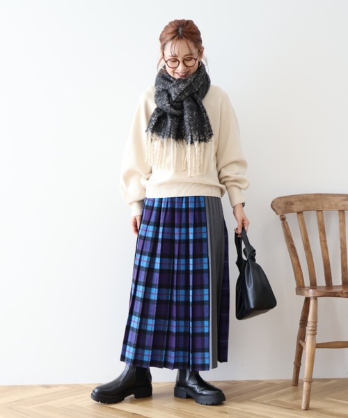AMERICAN HOLIC(アメリカンホリック)の「バイパチドルマンニットプルオーバー(ニット/セーター・レディース・ミント/ブラック/アイボリー/杢グレー・L/M)」の12枚目の写真