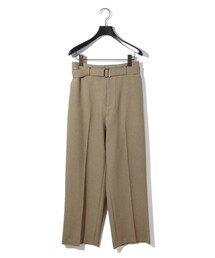 MIDIUMISOLID for Ladies センタープレステーパードパンツベルト付(MODE)