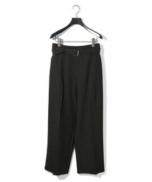 MIDIUMISOLID for Ladies センタープレステーパードパンツベルト付(MODE)
