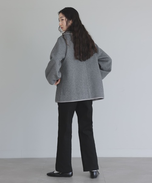 somari imagination(ソマリ イマジネーション)の「『スカラップステッチストレートパンツ』(その他パンツ・レディース・ブラック/ライトグレー・2/1)」の13枚目の写真