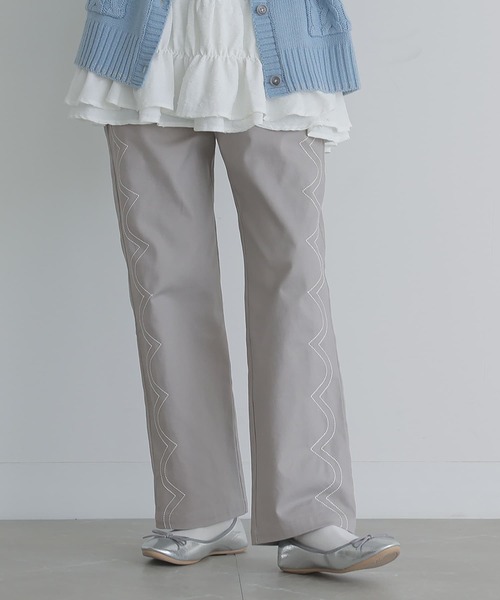 somari imagination(ソマリ イマジネーション)の「『スカラップステッチストレートパンツ』(その他パンツ・レディース・ブラック/ライトグレー・2/1)」の17枚目の写真