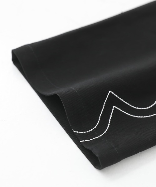 somari imagination(ソマリ イマジネーション)の「『スカラップステッチストレートパンツ』(その他パンツ・レディース・ブラック/ライトグレー・2/1)」の12枚目の写真