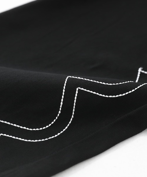 somari imagination(ソマリ イマジネーション)の「『スカラップステッチストレートパンツ』(その他パンツ・レディース・ブラック/ライトグレー・2/1)」の6枚目の写真