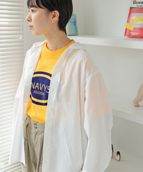 PAR ICI（パーリッシィ）の「NAVYS80 フットボールＴシャツ（Tシャツ/カットソー・レディース・イエロー/ブルー/アイボリー/グレー・FREE）」の21枚目の写真