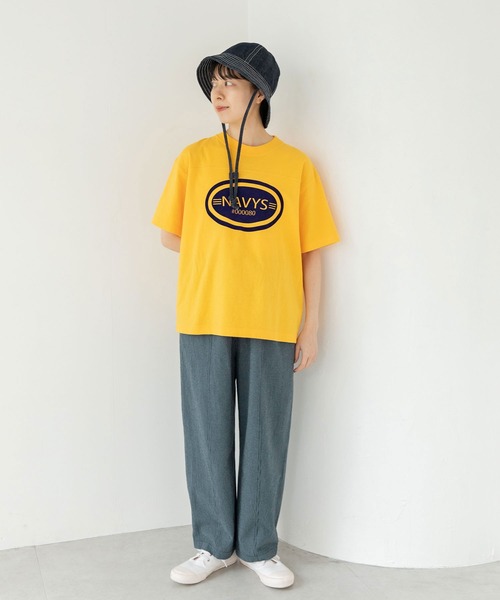 PAR ICI（パーリッシィ）の「NAVYS80 フットボールＴシャツ（Tシャツ/カットソー・レディース・イエロー/ブルー/アイボリー/グレー・FREE）」の15枚目の写真