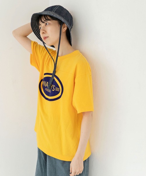 PAR ICI（パーリッシィ）の「NAVYS80 フットボールＴシャツ（Tシャツ/カットソー・レディース・イエロー/ブルー/アイボリー/グレー・FREE）」の11枚目の写真