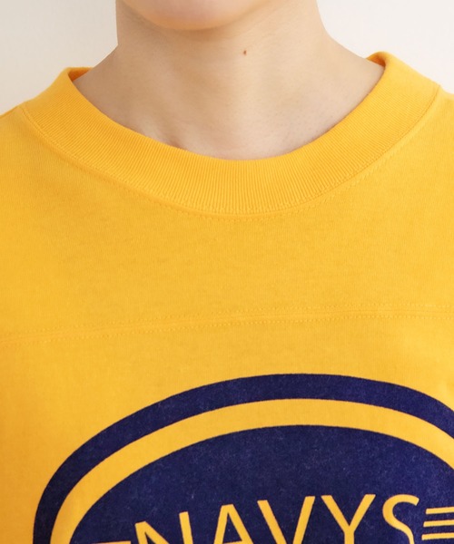 PAR ICI（パーリッシィ）の「NAVYS80 フットボールＴシャツ（Tシャツ/カットソー・レディース・イエロー/ブルー/アイボリー/グレー・FREE）」の5枚目の写真