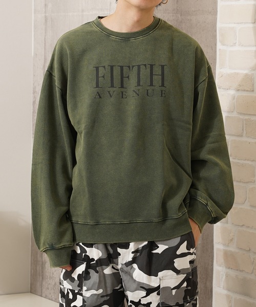 1111clothing（ワンフォークロージング）の「裏起毛 スノー加工 ロゴ スウェット / Snow Processed Logo Sweatshirt（スウェット・メンズ・A/B/F/C/D/E・M/L）」の4枚目の写真