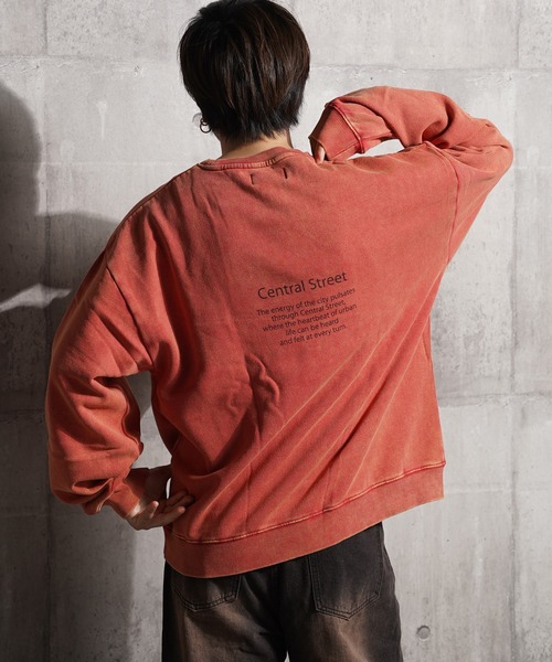 1111clothing（ワンフォークロージング）の「裏起毛 スノー加工 ロゴ スウェット / Snow Processed Logo Sweatshirt（スウェット・メンズ・A/B/F/C/D/E・M/L）」の11枚目の写真