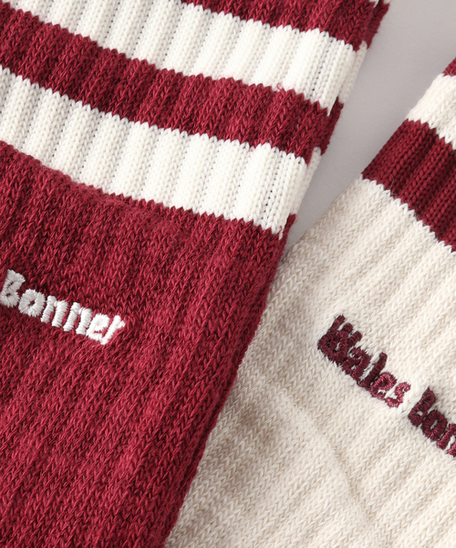 adidas Originals(アディダスオリジナルス)の「adidas originals × Wales Bonner WB 3S Sock WHITE/BURGUN JH3610(ソックス/靴下・メンズ・ボルドー・MEDIUM)」の2枚目の写真