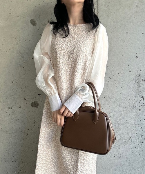 merrylatte(メリーラテ)の「花柄ロングドレスワンピース(ワンピース・レディース・ブラック/アイボリー・SMALL)」の15枚目の写真