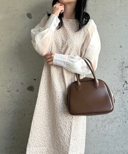 merrylatte(メリーラテ)の「花柄ロングドレスワンピース(ワンピース・レディース・ブラック/アイボリー・SMALL)」の19枚目の写真