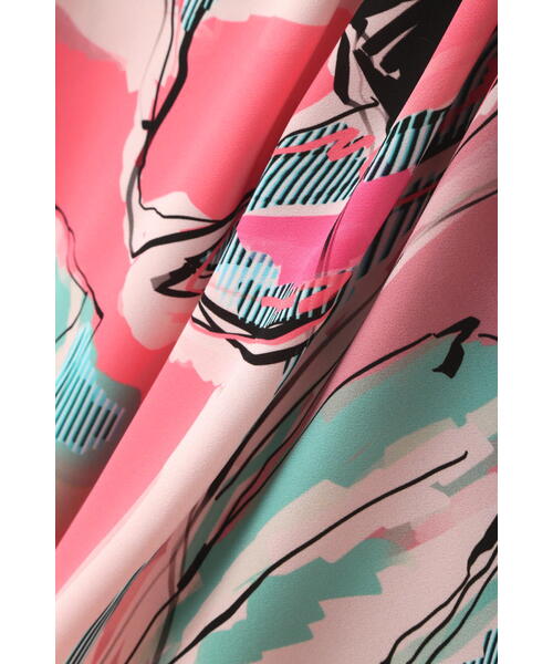 【22AW】PINKY&DIANNE アートフラワープリントワンピース マキシ丈 セール】◇アートフラワープリントワンピース（ワンピース