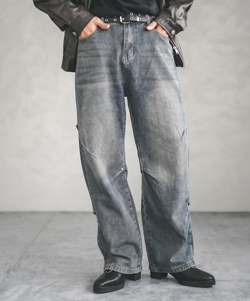 デニムリメイク‪☆ウエスタンチャップス風ボンテージパンツ(* 'ᵕ‬