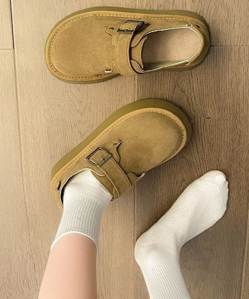 Miniministore(ミニミニストア)の「モカシンシューズ 厚底スエード調パンプス(モカシン/デッキシューズ・レディース・カーキ/キャメル・23.0cm/22.5cm/24.5cm/24.0cm/23.5cm)」の9枚目の写真