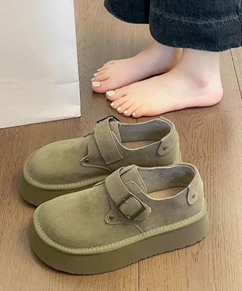 Miniministore(ミニミニストア)の「モカシンシューズ 厚底スエード調パンプス(モカシン/デッキシューズ・レディース・カーキ/キャメル・23.0cm/22.5cm/24.5cm/24.0cm/23.5cm)」の14枚目の写真